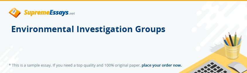 Environmental Investigation Groups