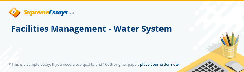 Facilities Management - Water System