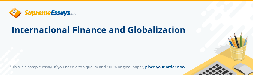International Finance and Globalization