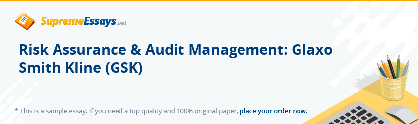 Risk Assurance & Audit Management: Glaxo Smith Kline (GSK)