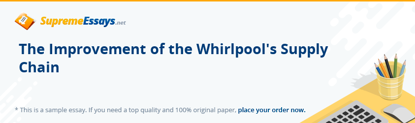 The Improvement of the Whirlpool's Supply Chain
