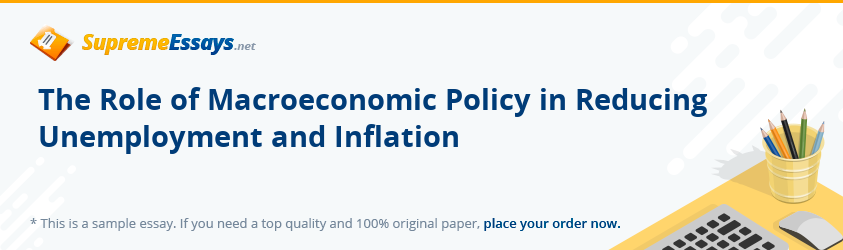 The Role of Macroeconomic Policy in Reducing Unemployment and Inflation